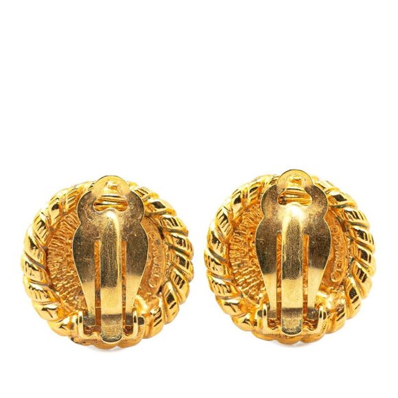 CHANEL Gold Logo Earrings - Picture 2 of 3